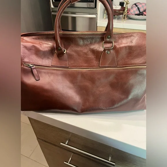 🆕 Lucaldo Firenze Leather Duffle Bag - Picture 11 of 17